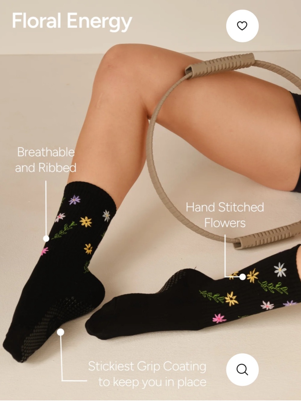 The Wild Flower Grip Sock